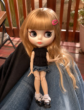 Blythe Doll Light Brown Hair 12in White Skin Matte Face Jointed Body Custom OOAK
