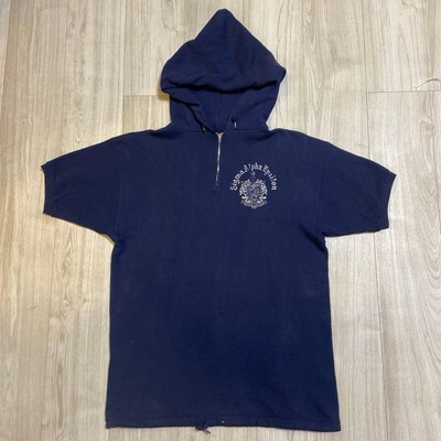 Rare 50s 60s Hanes half zip short sleeve sweatshirt hoodie XL | eBay