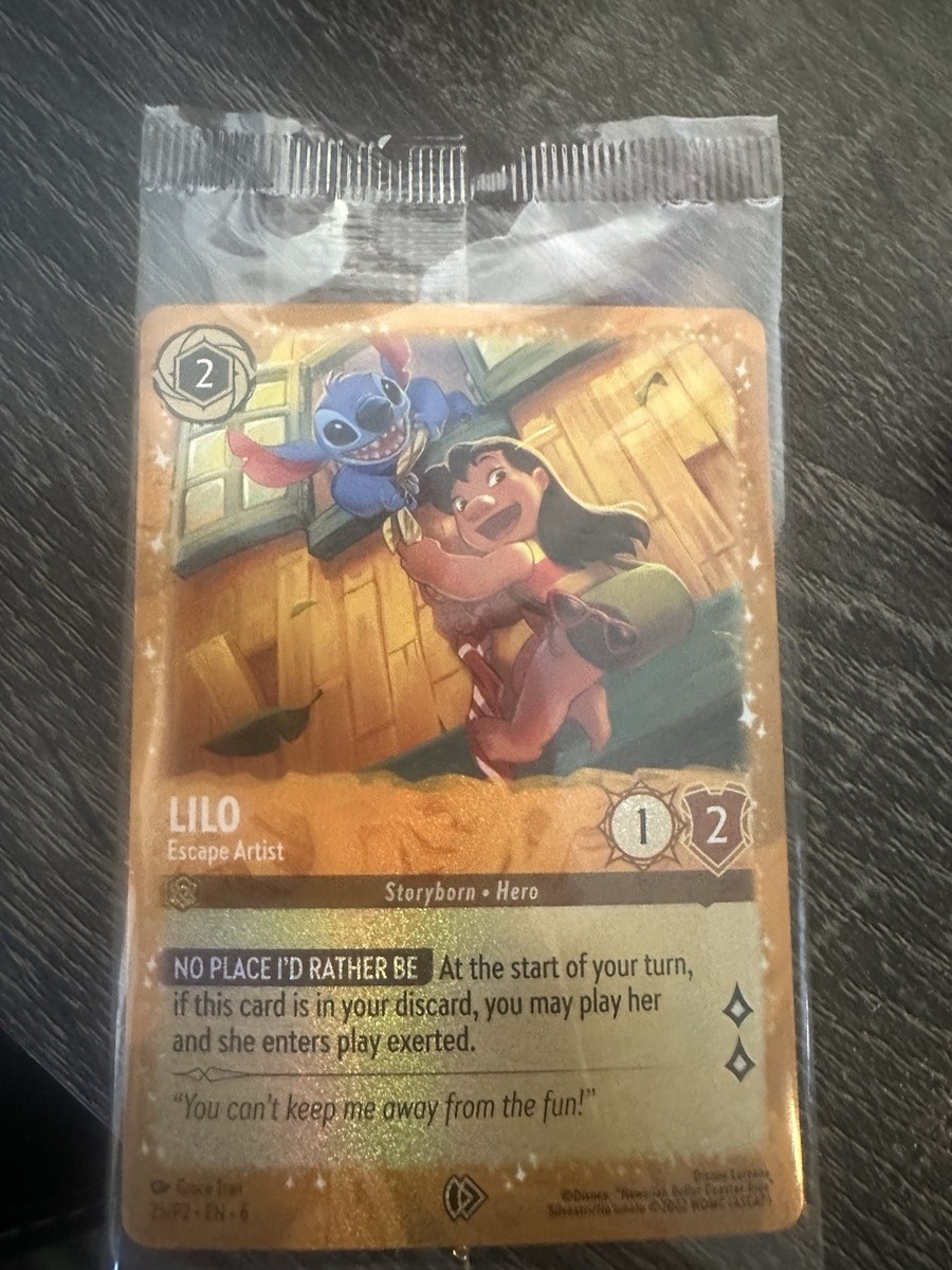 SEALED LILO Escape Artist LORCANA Promo Cards - Gold Foil