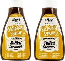 Skinny Food Salted Caramel Twin Pack Sauce Sugar Dairy Fat Free Dessert 425ml