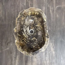 Bathroom Counter Top Petrified Wood Vanity Vessel Basin Sink PWS 07