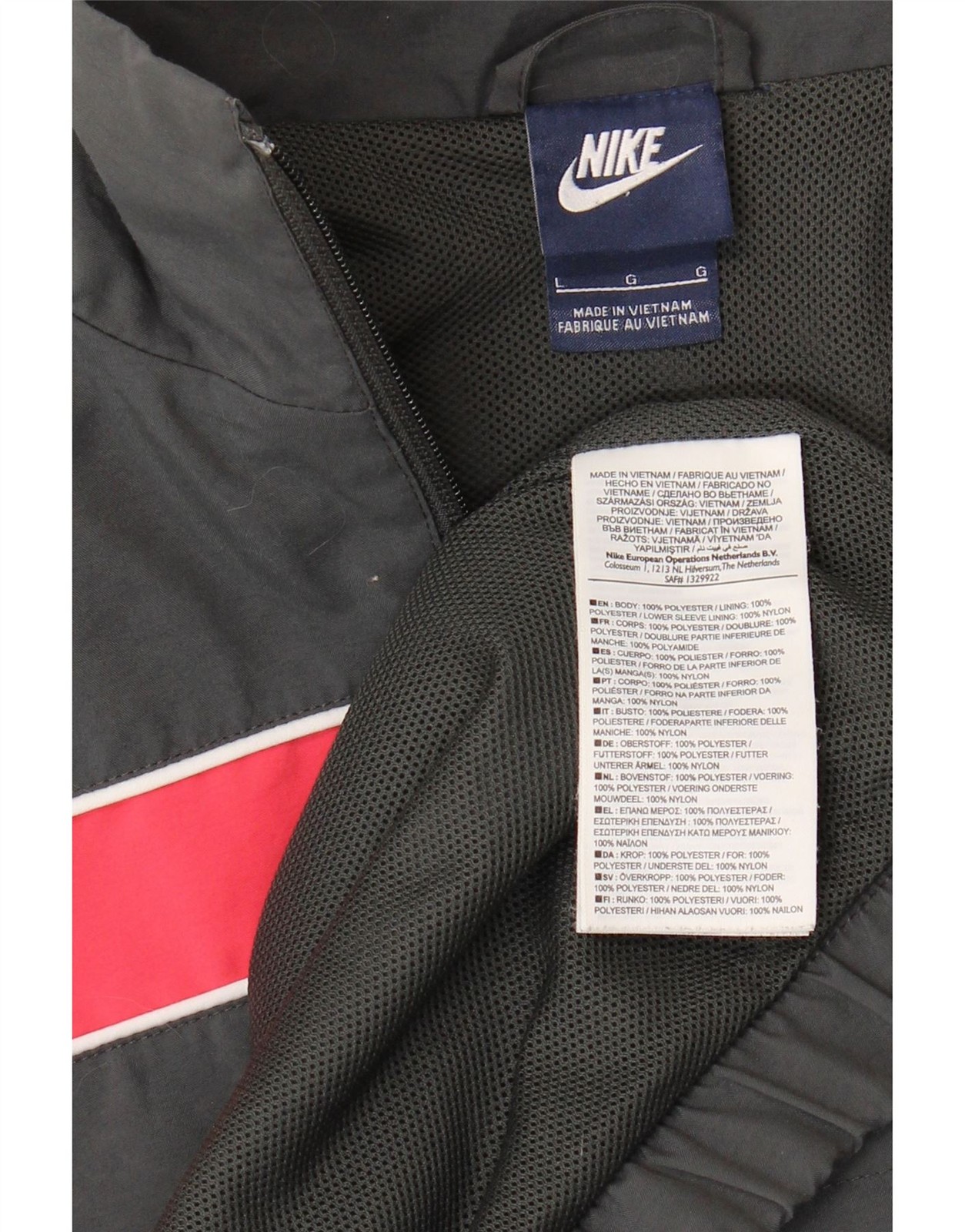 SACAI X NIKE NIKE tuta uomo top giacca grande grigio colorblock poliestere AS01