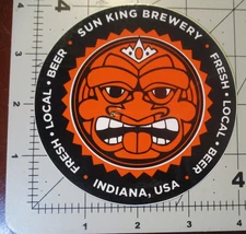 SUN KING BREWING Indianapolis logo Wee Mac bl STICKER decal craft beer brewery Z