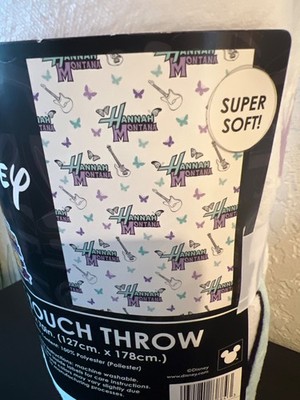Disney HANNA MONTANA Throw Blanket Polyester Silk Touch Multicolor  50 x 70 NEW