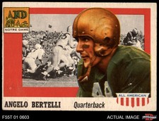 1955 Topps #76 Angelo Bertelli RC Notre Dame 3 - VG