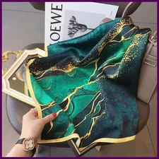 70x70cm Women Scarf Silk Feeling Hair Neck Square Brand Office bandanna muffler