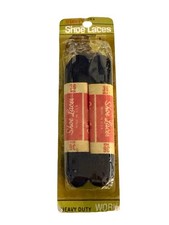 Vintage Stay-Ty 36" Black Heavy Duty Work Shoe Laces NOS Made in USA 2 Pair