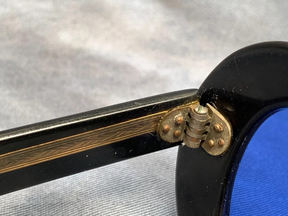 Vintage A. A. Sutain Women Black Blue Sunglasses Early Model No. 18 * USED - Image 4 of 4