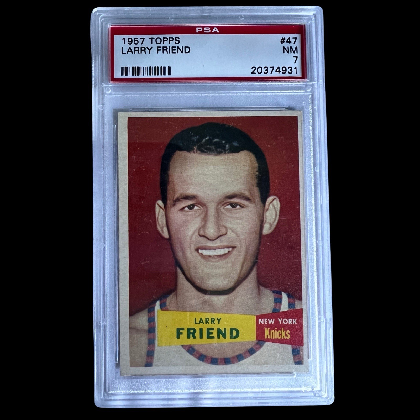 1957-58 Topps - Larry Friend #47 (RC) PSA 7