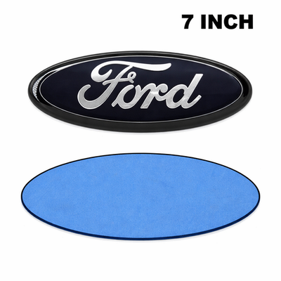 #ad FORD FULL BLACK EMBLEM 7 INCH OVAL LOGO Front Grille Tailgate Badge 1999 16 New $20.99