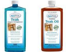 Care Kit: Premium Teak Oil & Teak Cleaner & Brightener