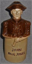 Figural Stoneware JOHN PAUL JONES 12 oz Bottle NICE!