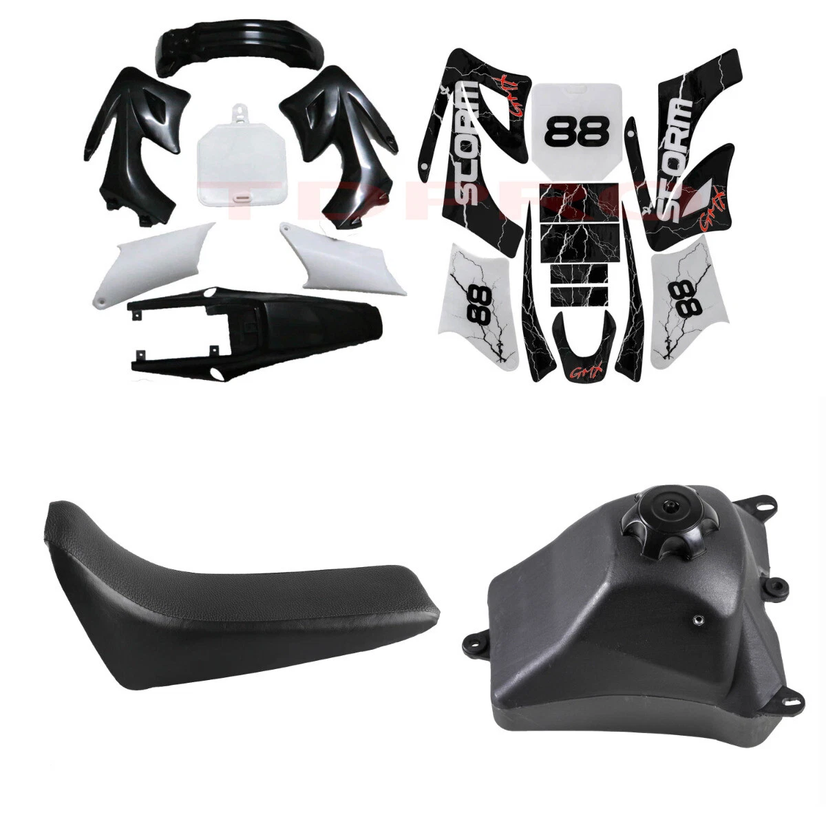 Plastic Fender Decals Kit Seat Tank For Apollo Orion Dirt Bike