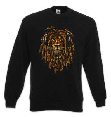 Rastafari Lion IV Sweatshirt Pullover Rasta Löwe Babylon Reggae Jamaika