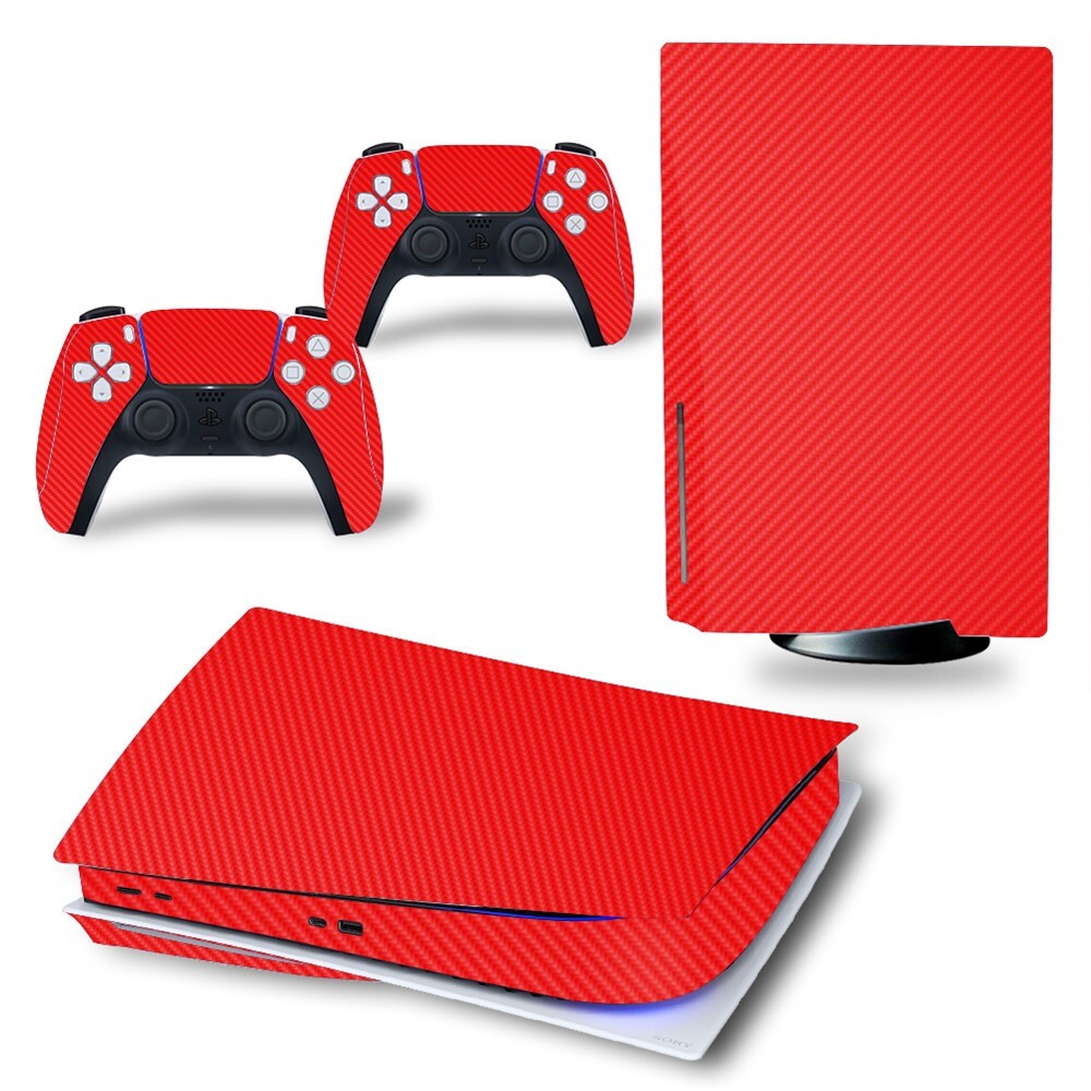Decal Console Controller Skin Sticker Wrap PS5 Disk Carbon Fiber PlayStation 5-image