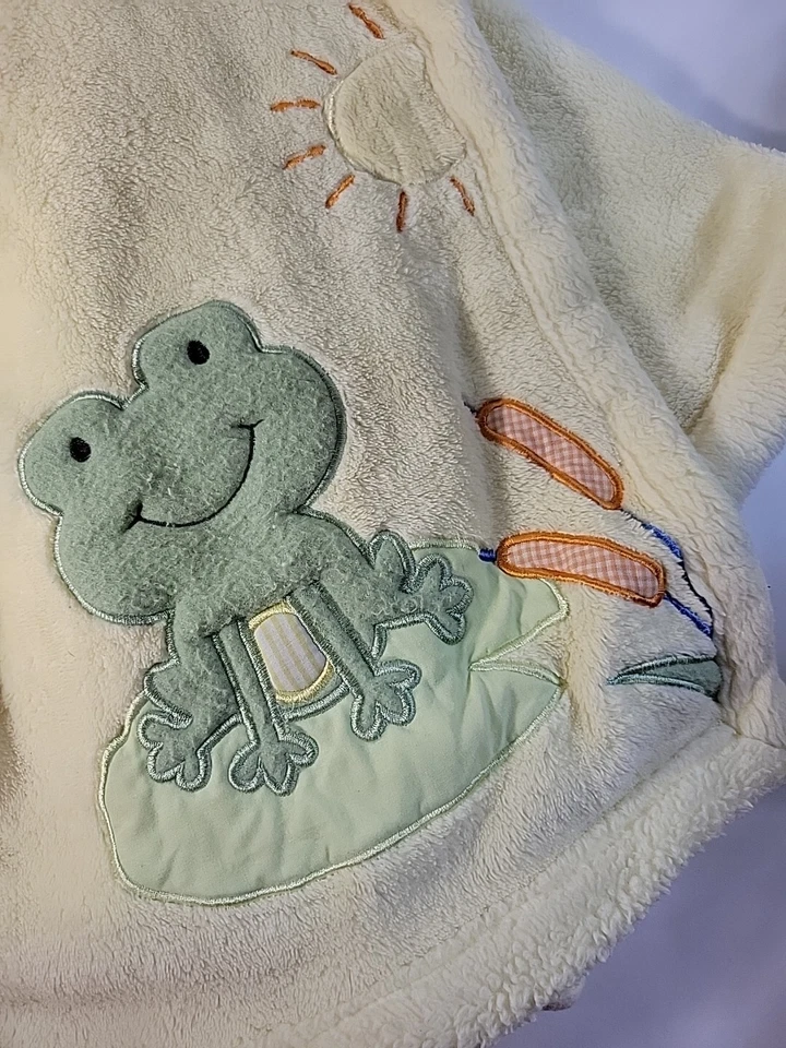 Manta de bebé Tiddliwinks Sunshine Frog amarilla microfleece Foto 2 de 4