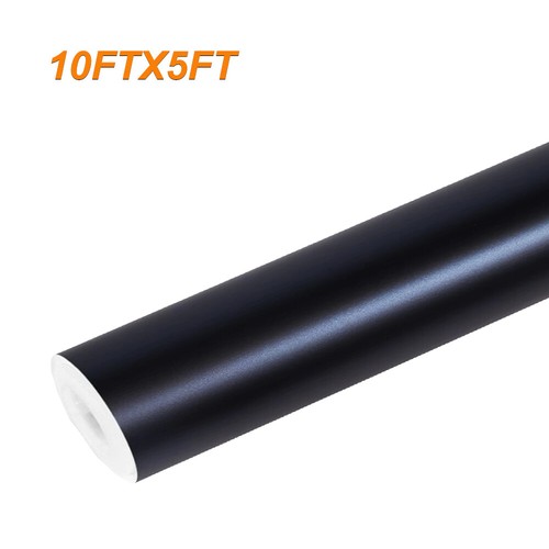 Premium Satin Matte Metallic Black Vinyl Wrap Adhesive Air Release Bubble Free - Picture 12 of 12