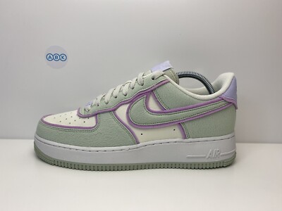 Herren Nike Air Force 1 Leder Turnschuhe AF1 Seaglass Grün Violett DM9089 001