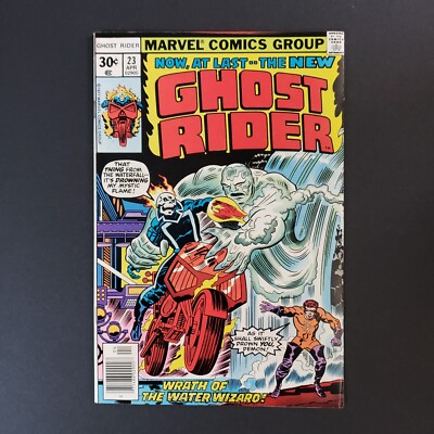 #ad Ghost Rider #23 Marvel 1977 1st Water Wizard Jack Kirby VF $11.95