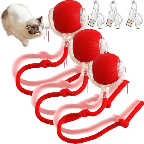 Automatic Rolling Ball Smart Pet Toy Electric Self-Moving Cat Dog Kitten Game US - Picture 21 of 37