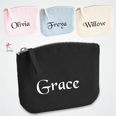 U&S CLOTHING Personalised Coin Wallet Kids School Mini Lunch Box Coin Purse Money Saving Bag
