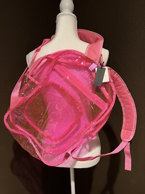 Kendall + Kylie Backpack Clear Logo Bag Rare HTF Pink School  display picture 2
