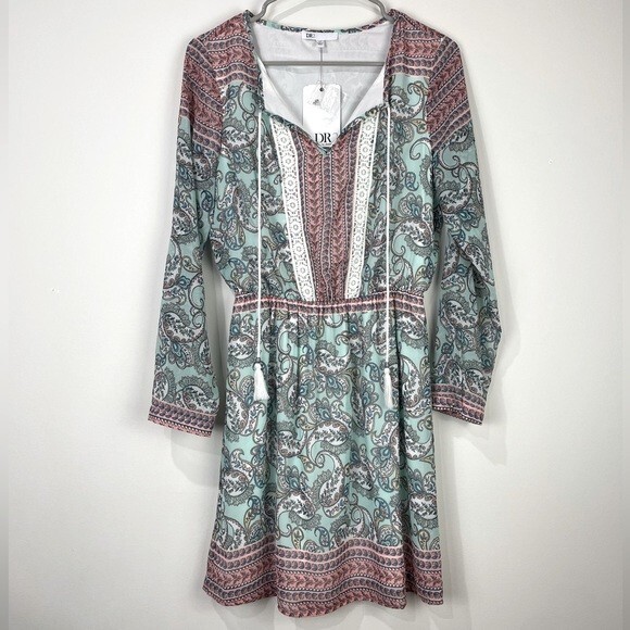 mint green and peach dress Sweet Bow Peach and Mint Green Tife&Co