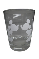 "Deko Teelicht Glas Windlicht Print \"Micky Und Minnie\" Weiß Handmade Teelicht"