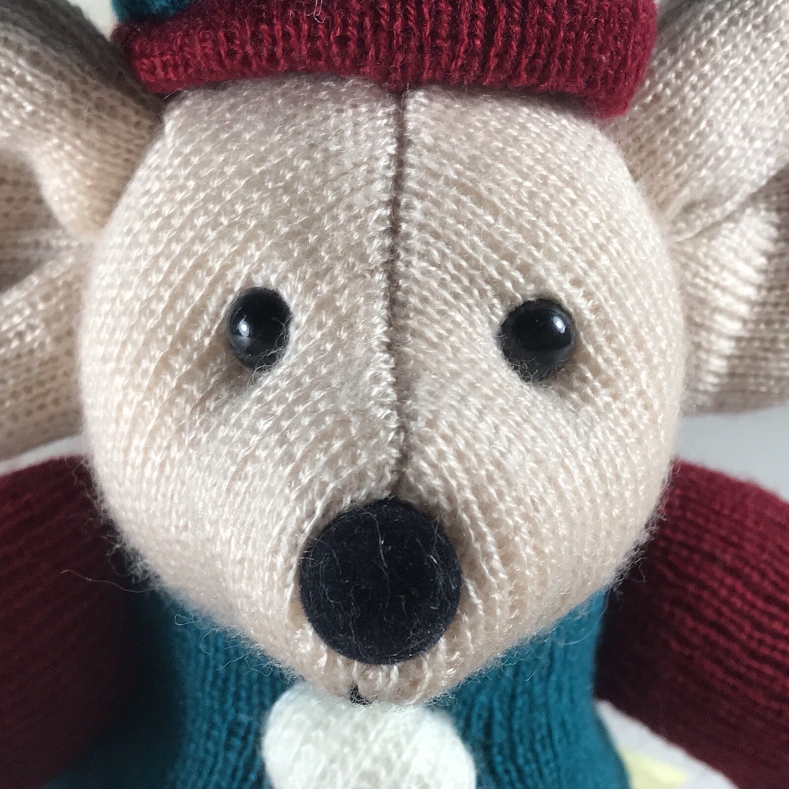 DAN DEE COLLECTOR'S CHOICE KNIT BEAN BAG MOLLY MOUSE HOLIDAY PLUSH ANIMAL