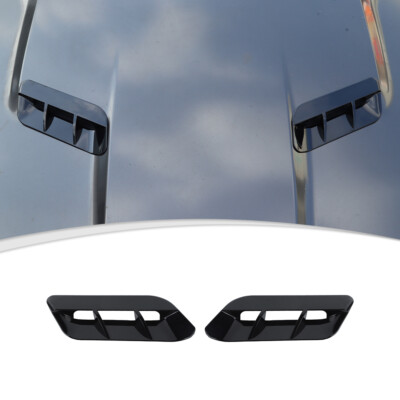 2x Black Engine Hood Scoop Air Intake Vent Trim Cover For Dodge Challenger 2015+
