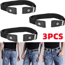 3x Men Women Buckle-free Elastic Invisible Waist Belt for Jeans No Bulge Hassle