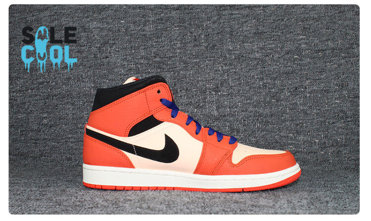 Nike Air Jordan 1 AJ1 Mid SE Team Orange Black Men's Shoes 852542