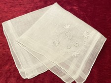 FAB Vintage Madeira Handkerchief Monogram R Bridal Wedding Keepsake