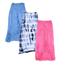 Raviya Women's Strapless Swim Coverup High-Low Dress Ruched Bathing Suit Cover