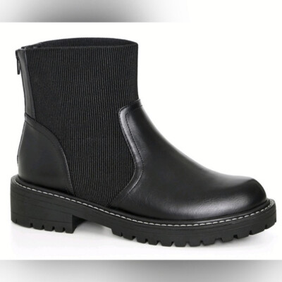 Women's Evans size Wide Fit Tammy Ankle Boots Black New