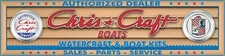 CHRIS CRAFT BOATS WATERCRAFT BOAT KITS DEALER LETTER SIGN REMAKE BANNER 24 X 96