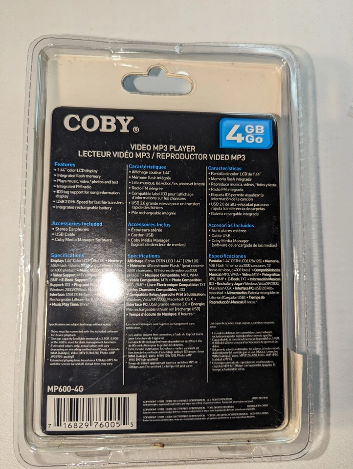 New-COBY 4GB Video MP3 Player~The Mummy Special Edition~MP610-4G - Image 2 of 2