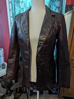 ジャケット・アウター Nalm. vintage leather jacket dark brown Vintage Ronald g Brown Leather Jacket | eBay