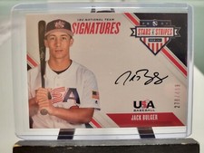 Jack Bulger 18U Signatures 278/499 2020 Panini Stars & Stripes Auto