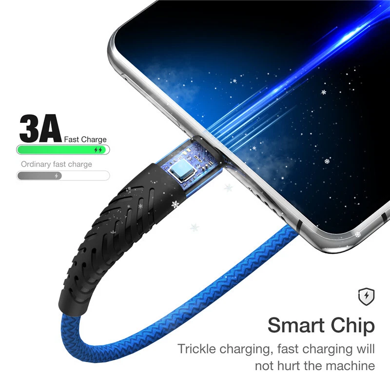 Type C USB C Fast Charging Charger Cable Cord For iPhone 15 Samsung S21 S20 S10 - Image 3 of 4