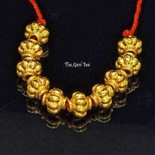 4.8mm 18k Solid Yellow Gold Fancy Melon Spacer Findings Beads 10 or 2 