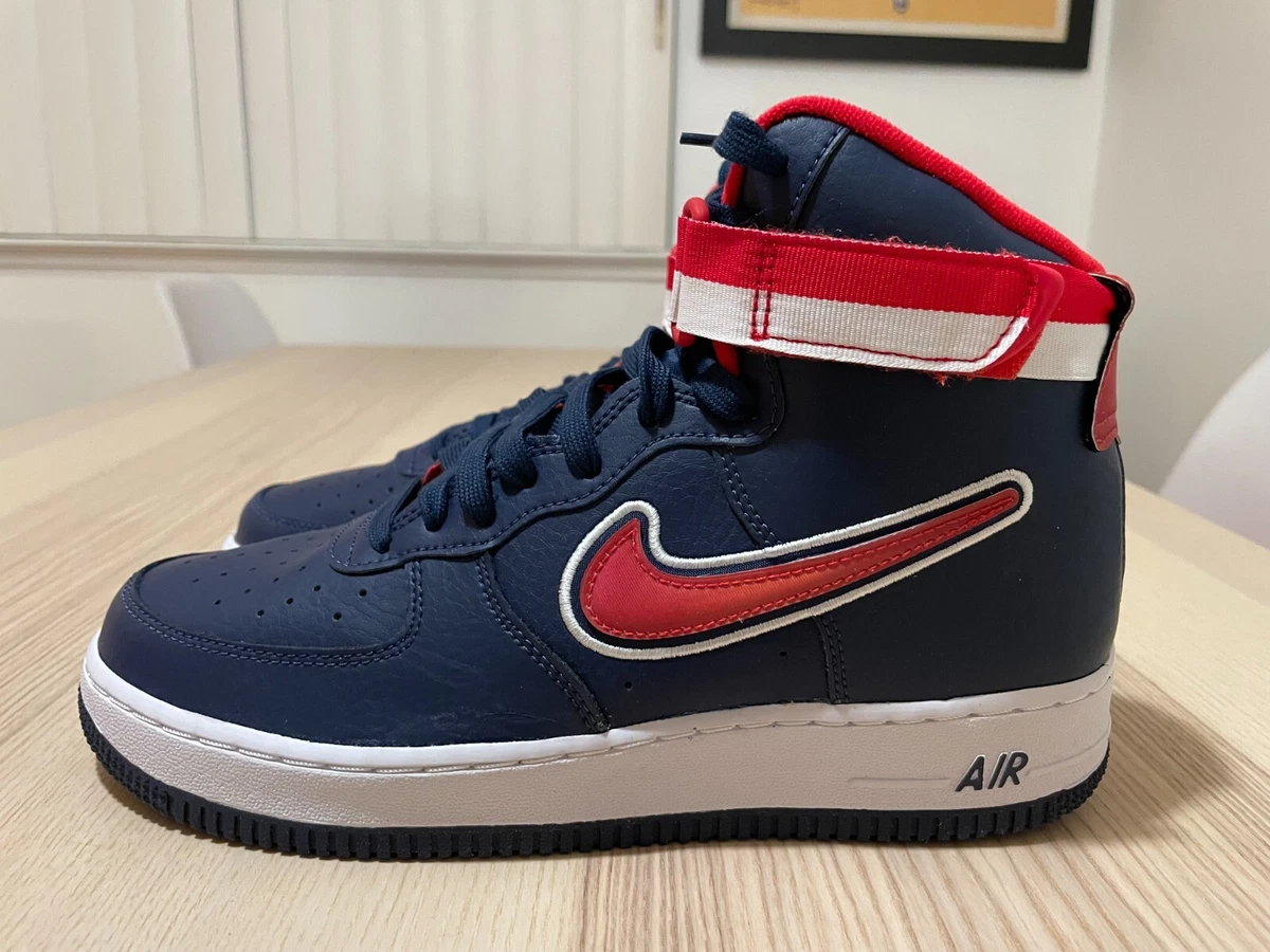 NEW NIKE AIR FORCE 1 HIGH '07 LV8 SPORT NBA USA MIDNIGHT NAVY Size