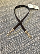 Cintura Zara marrone stampa animalier con spilla oro UK30 EU80 nuova con etichette #BE12