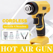 Heat Gun Cordless Hot Air Gun with 4 Nozzles Kit For Dewalt 18v 20v Max Battery