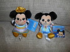 MINNIE  MICKEY MOUSE 50th ANNIVERSARY WALT DISNEY WORLD WISHABLES PLUSH NWTs