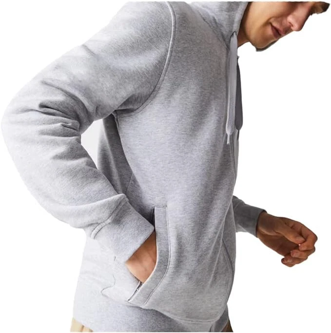 Lacoste Men's 2XLB Sport Long Sleeve Fleece Full Zip Hoodie Sweatshirt Gray - Image 3 of 4