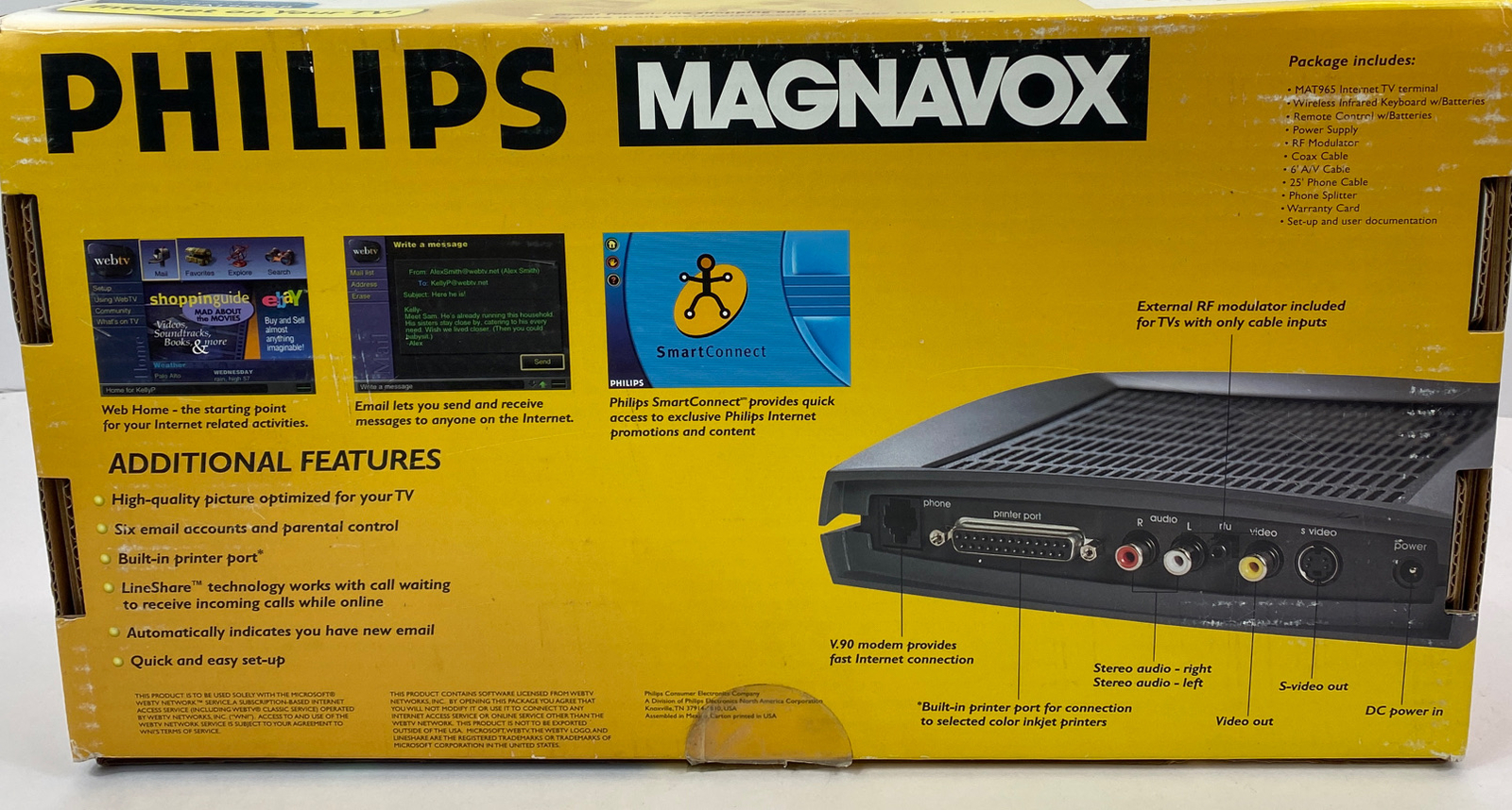 Vintage Philips Magnavox WebTV Counsol Keyboard Remote Complete Tested Works