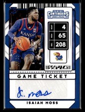 Isaiah Moss #'d /99 AUTO - 2020 Panini Contenders Draft Picks Game Ticket Purple