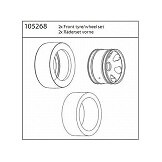 Carson - Ricambi Go Kart 1/4,5 RTR  'First Klass' Gomme e Cerchi Anteriori