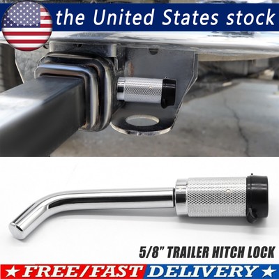 Trailer Hitch Lock Steel 5/8'' Bent Hitch Pin w/ Keys for Heavy Duty Tow Locking